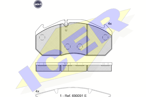 Set placute frana,frana disc 151040 G ICER